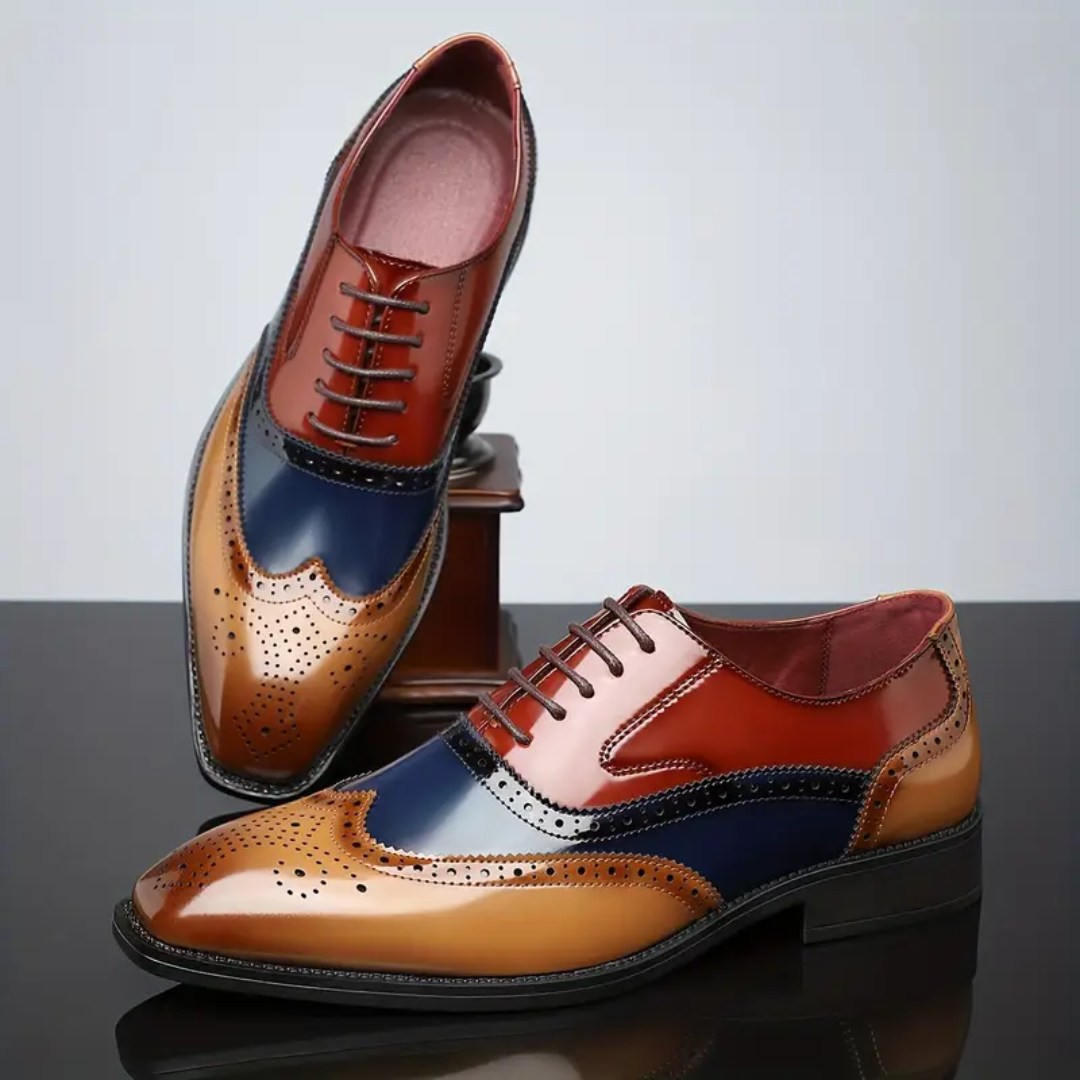 Harry – Zapatos Brogue Vintage con Punta Alargada