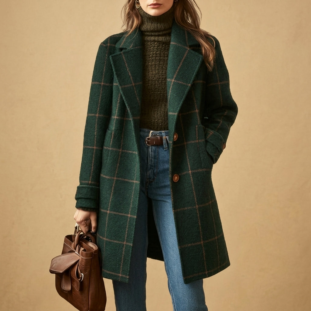 ABRIGO A CUADROS CORALIE