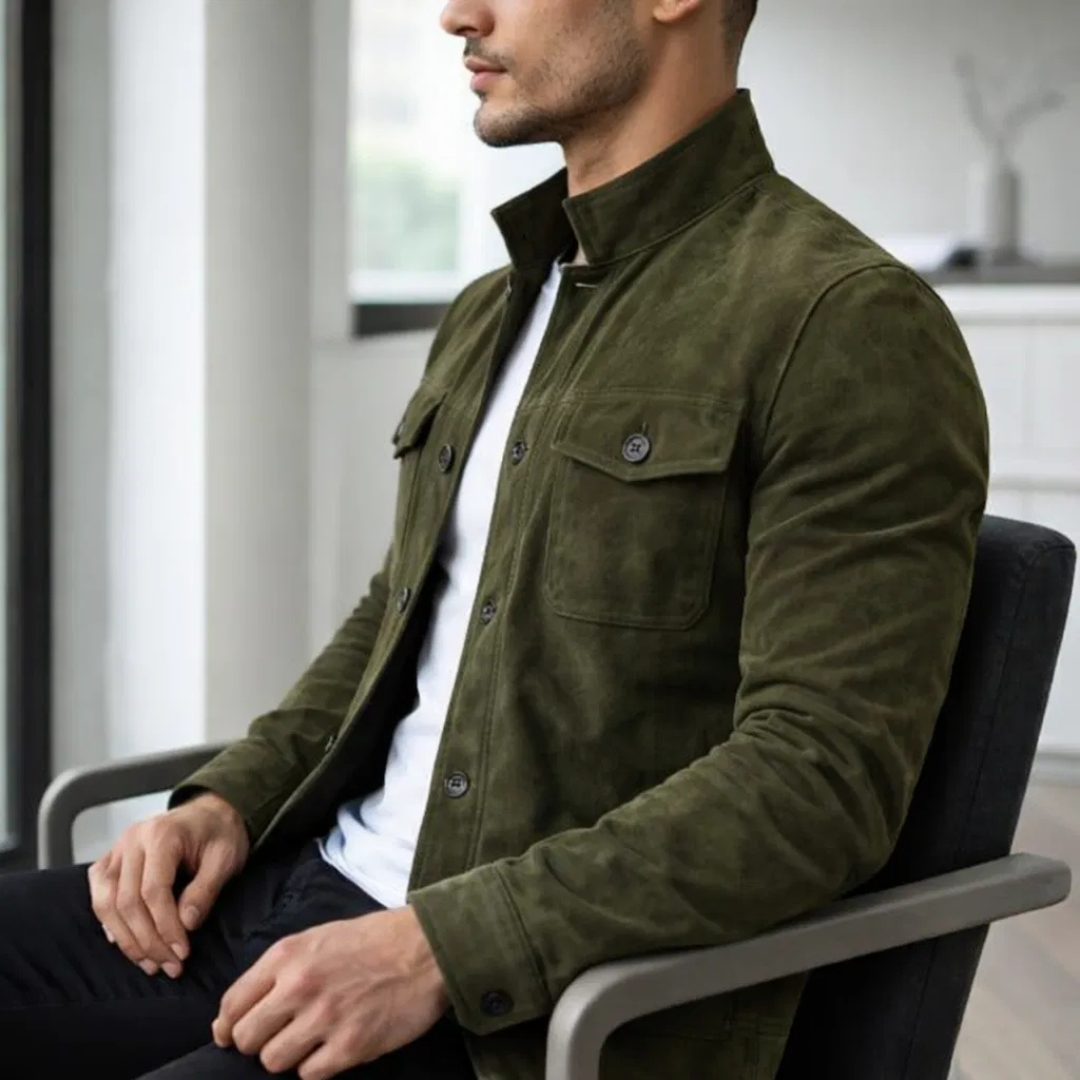 ICON™: CHAQUETA EN PIEL DE ANTE