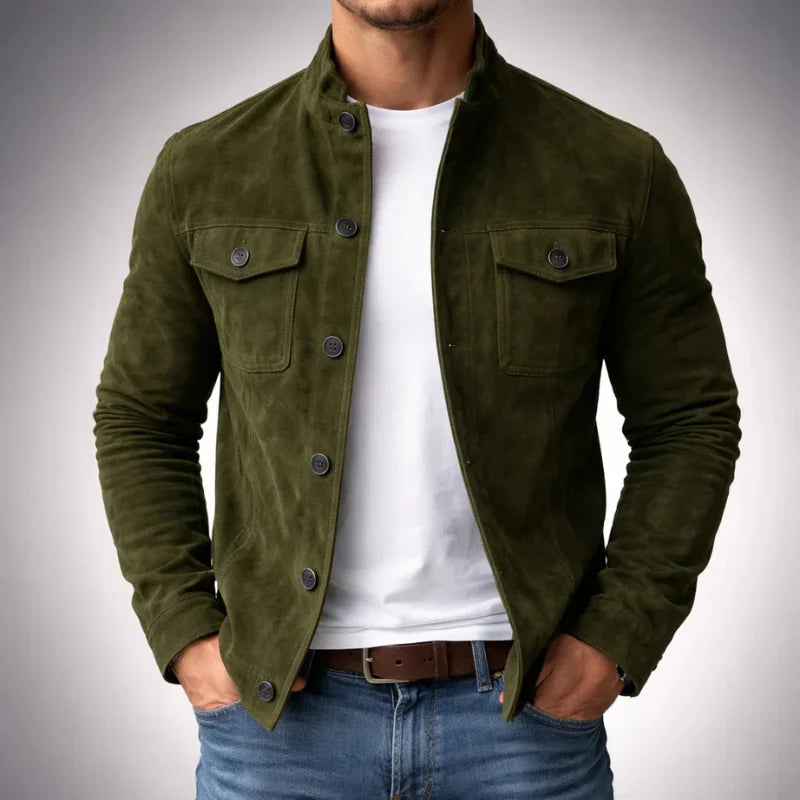 ICON™: CHAQUETA EN PIEL DE ANTE