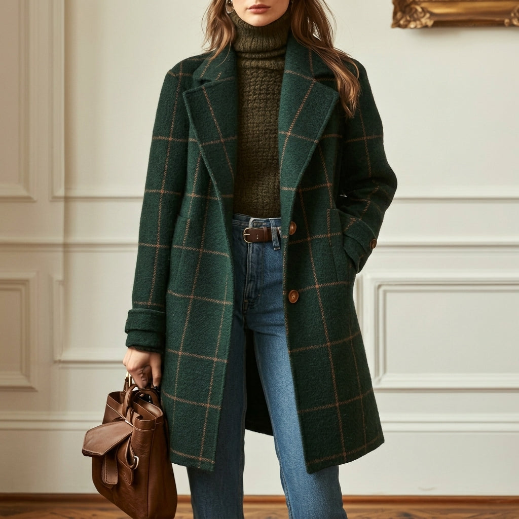 ABRIGO A CUADROS CORALIE