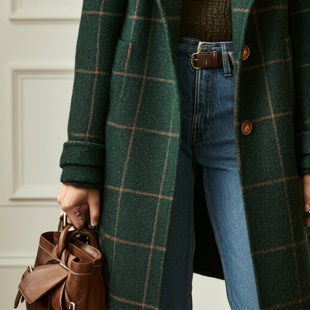 ABRIGO A CUADROS CORALIE